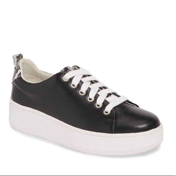 Halogen Shoes - 🆕 Halogen Black Leather Ivie Platform Sneaker
